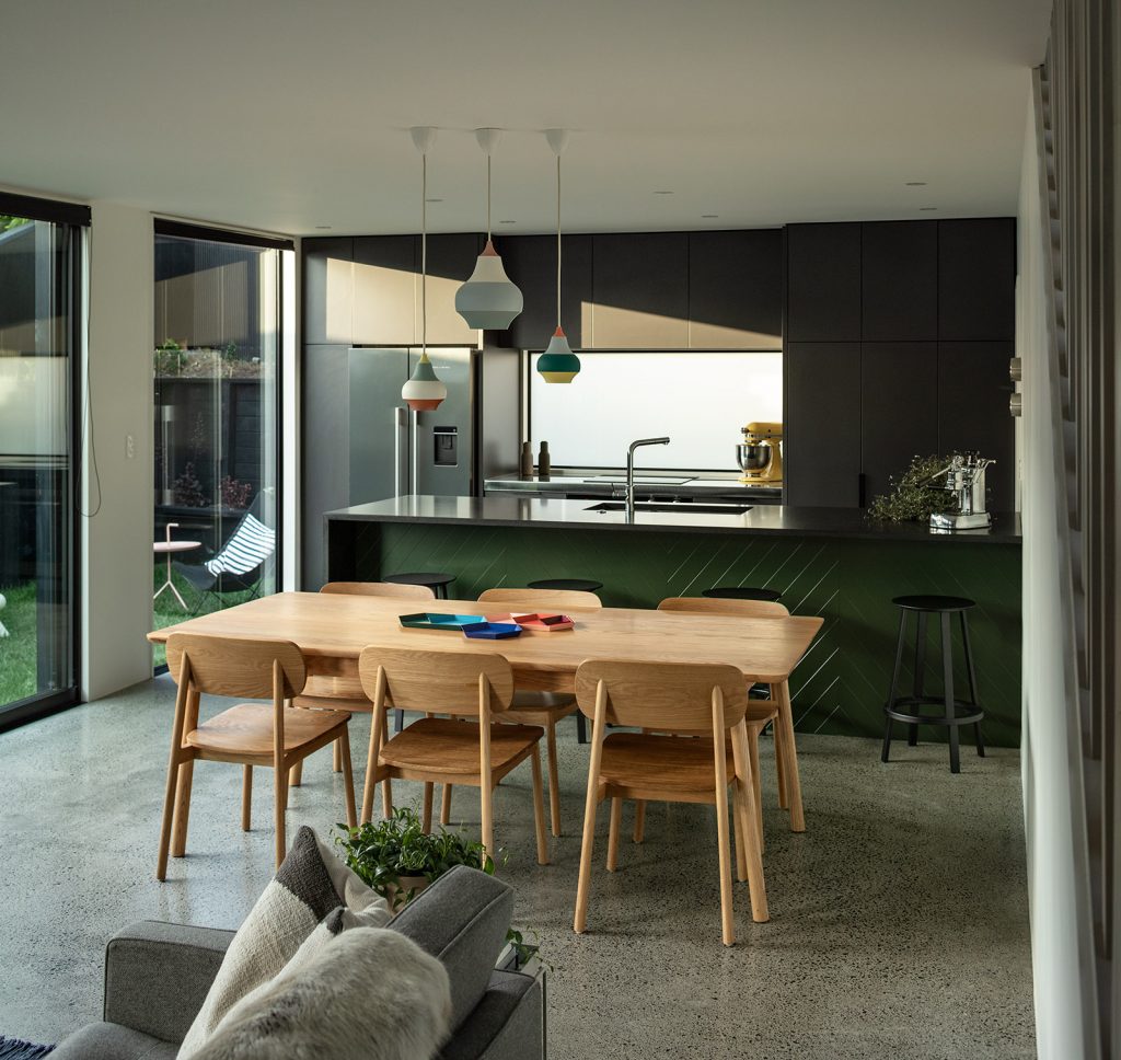 Open-plan kitchen and living area, Grey Lynn family home
