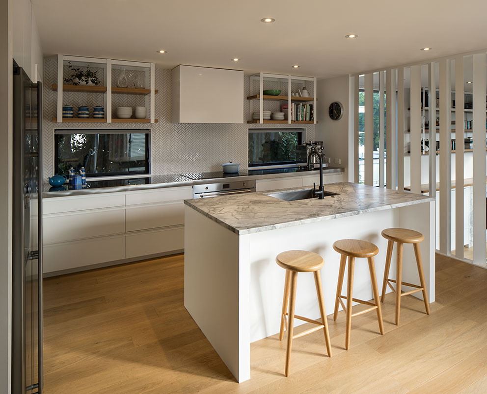 Parnell kitchen with scullery and new oak flooring, alternation and extension