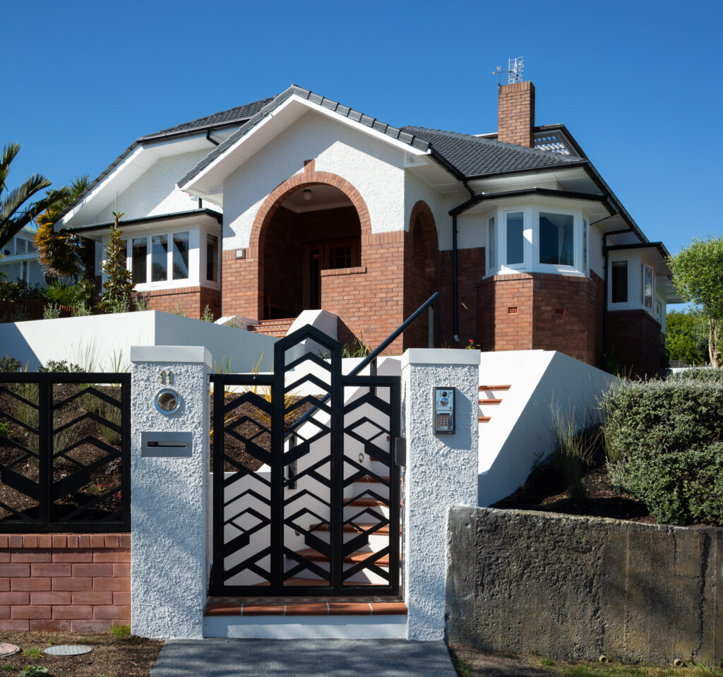 Landscaping elements designed to enhance the architecture