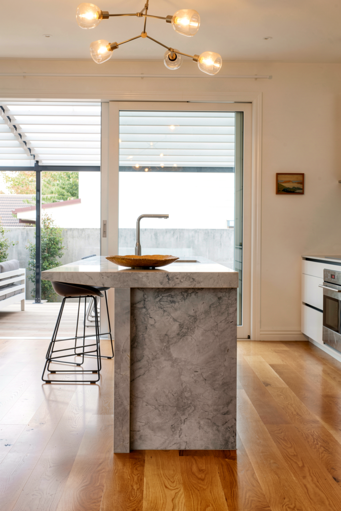 Large scale villa renovation, kitchen island bench