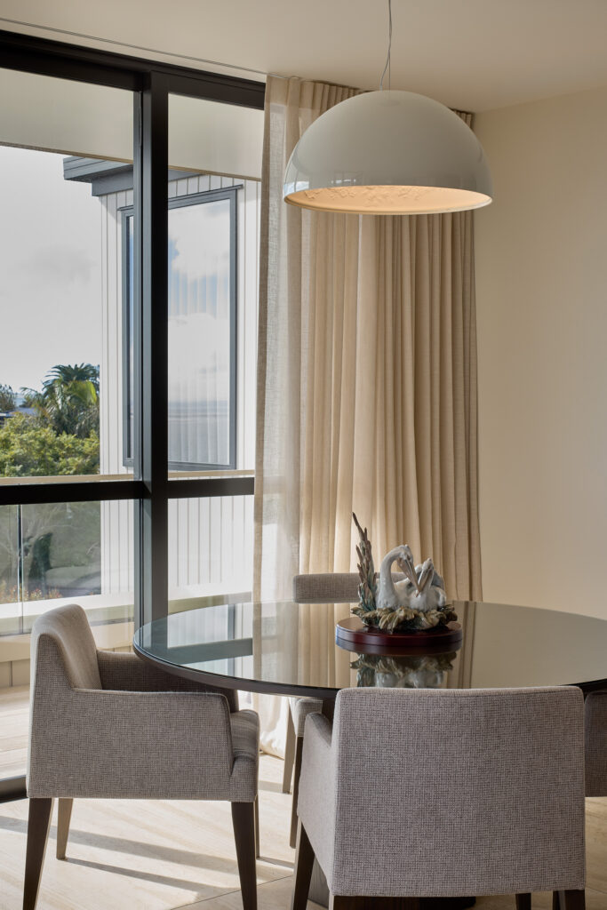 Balcony with Rangitoto views, three-storey Mission Bay new build