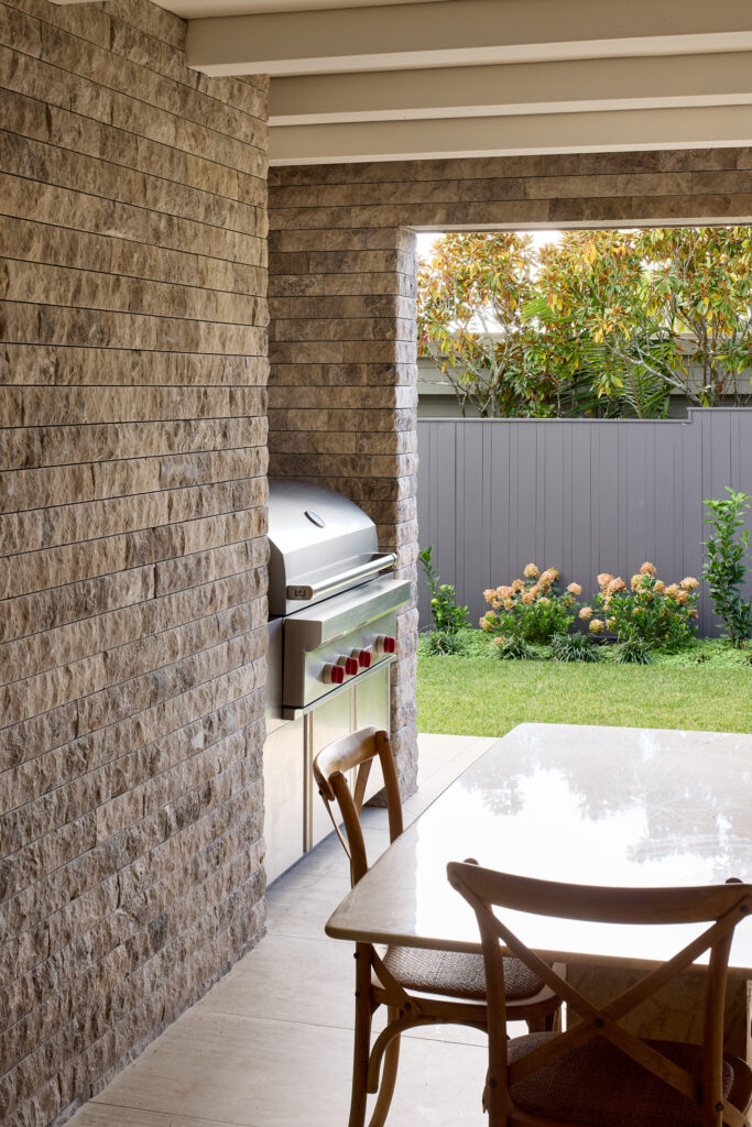 Outdoor kitchen and BBQ entertaining area, Mission Bay house