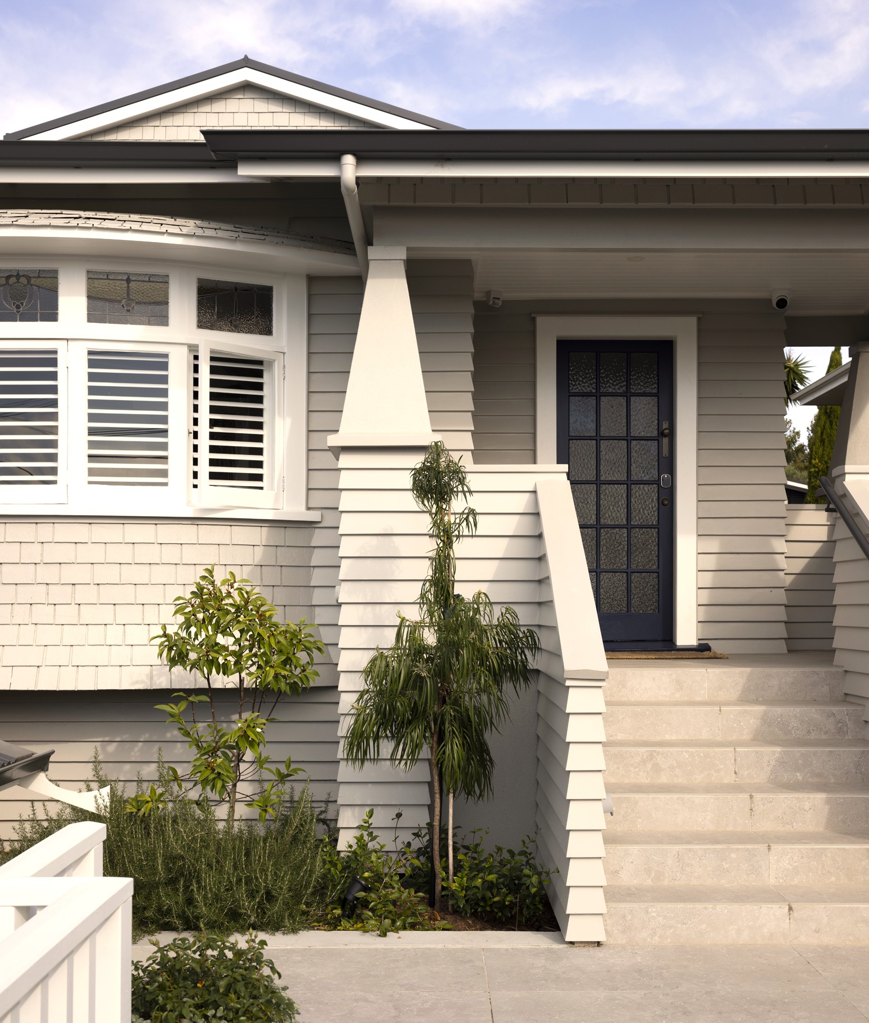 Large-scale two-storey bungalow renovation exterior, Grey Lynn