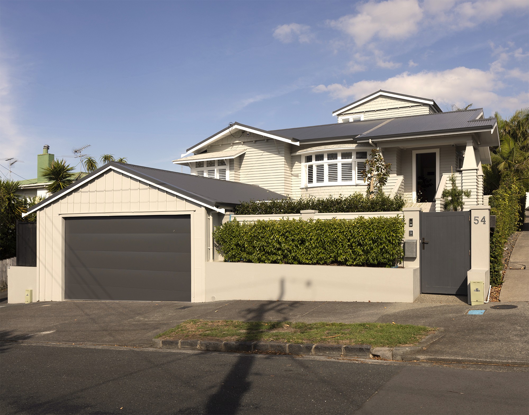 Large bungalow street view, Grey Lynn