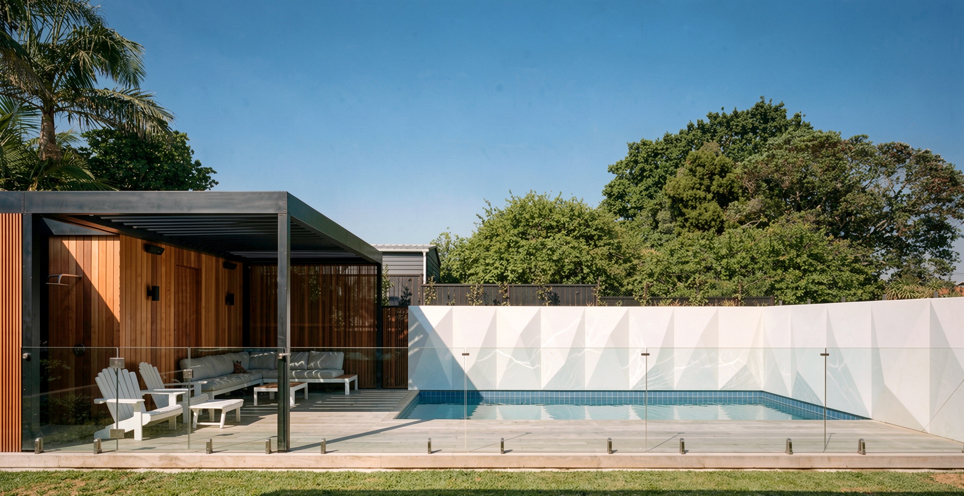Heritage bungalow swimming pool and outdoor entertaining area, Cox's Bay