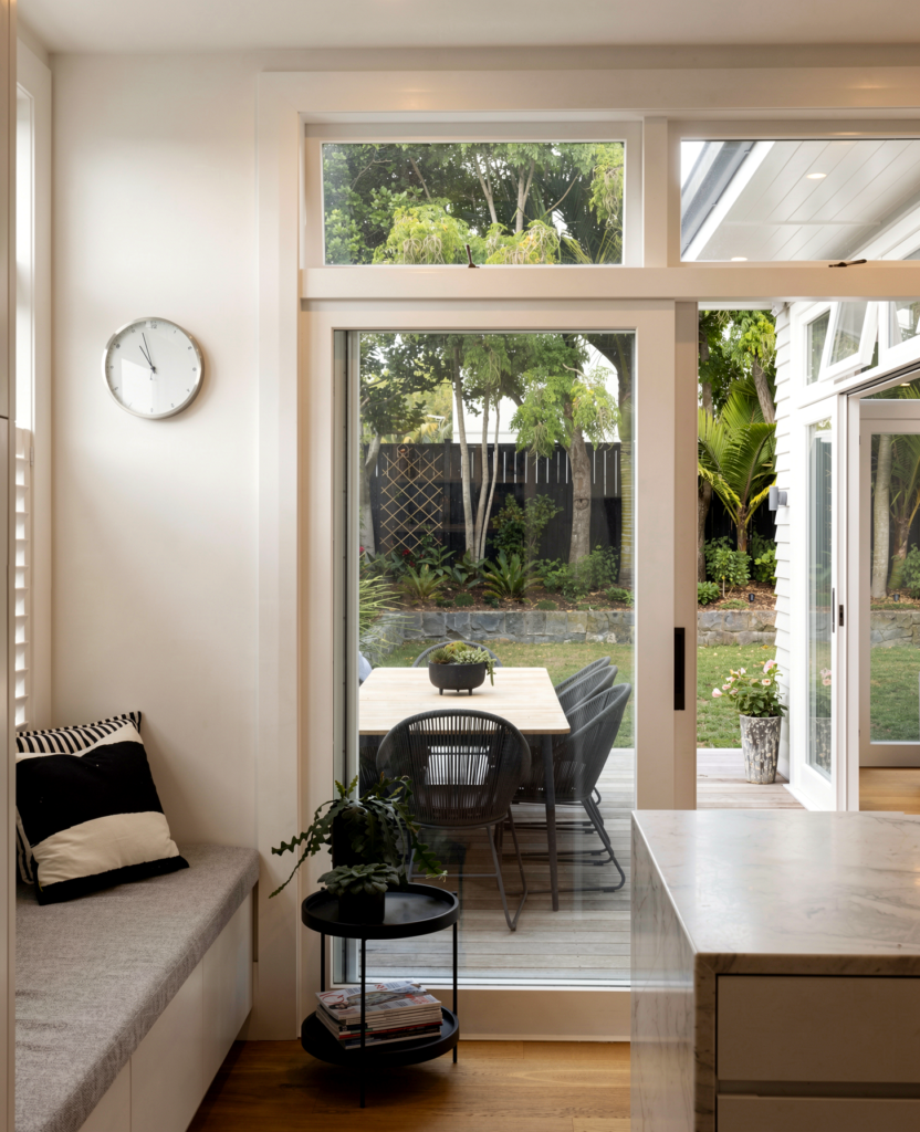 Window seat in kitchen extension, Grey Lynn bungalow