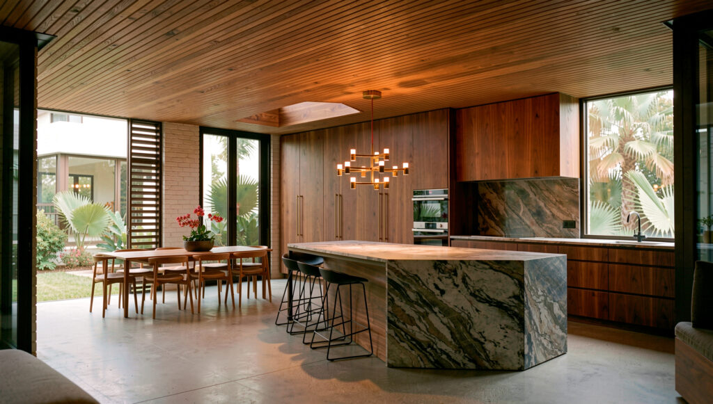 Kitchen interior of new build Westmere City House for family living